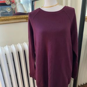 Maroon H&M sweatshirt dress/ tunic NWOT